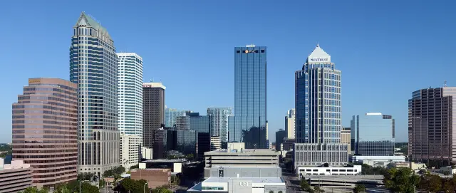 Downtown Tampa, Florida, viewed to the north